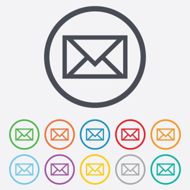 Posta simgesi. Zarf sembolü. İleti işareti.