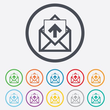 εικονίδιο αλληλογραφία. φάκελος σύμβολο. Εξερχόμενα μήνυμα σημάδι