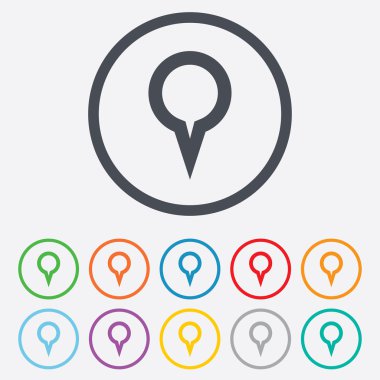 harita işaretçi işareti simgesi. işaretleyici sembolü.