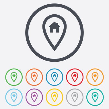 işaretçi ev işareti simgesini harita. işaretleyici sembolü.