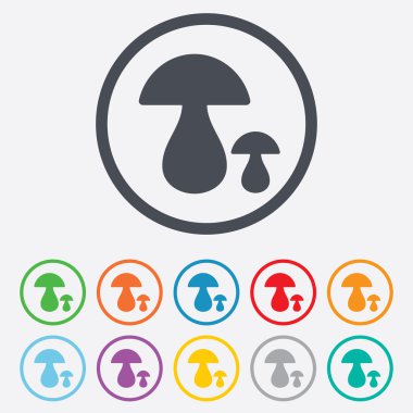 mantar işareti simgesi. Boletus mantar sembolü.