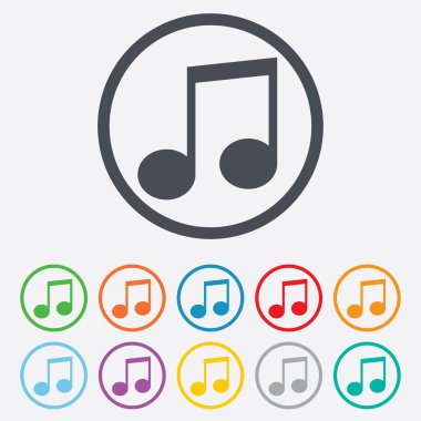 müzik Not işareti simgesi. müzik simgesi.