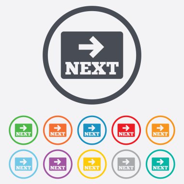 ok işareti simgesi. En yakın düğme. Gezinti simgesi