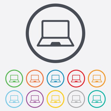 laptop işareti simgesi. Notebook pc simgesi.