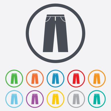 erkek kot veya pantolon simgesini işaret. giyim sembolü.