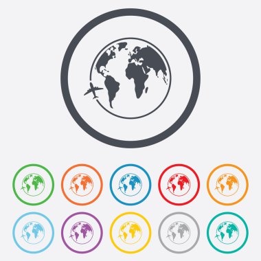 uçak işareti simgesi. seyahat gezi sembolü.