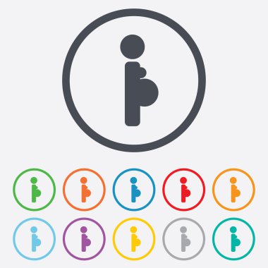 hamile işareti simgesi. gebelik sembolü.