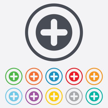 Artı işaret simgesi. Pozitif sembol.