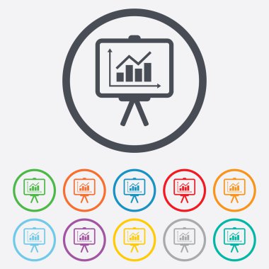 sunu billboard işareti simgesi. Diyagram simgesi