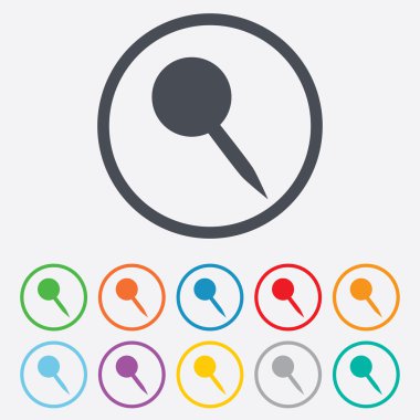 raptiye işareti simgesi. PIN düğmesi.