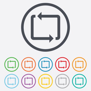 simge yineleyin. döngü sembolü. kayıt yenileme.