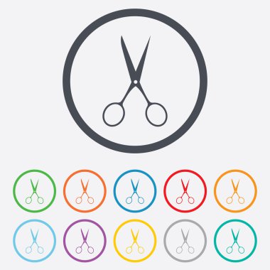 Makas kuaför simgesi. Terzi sembolü.