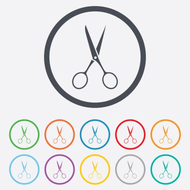 Makas kuaför simgesi. Terzi sembolü.