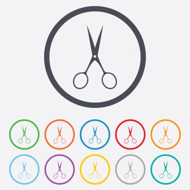 Makas kuaför simgesi. Terzi sembolü.