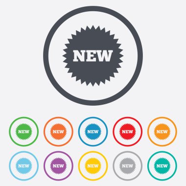 Yeni işaret simgesi. Yeni gelen yıldız sembolü.