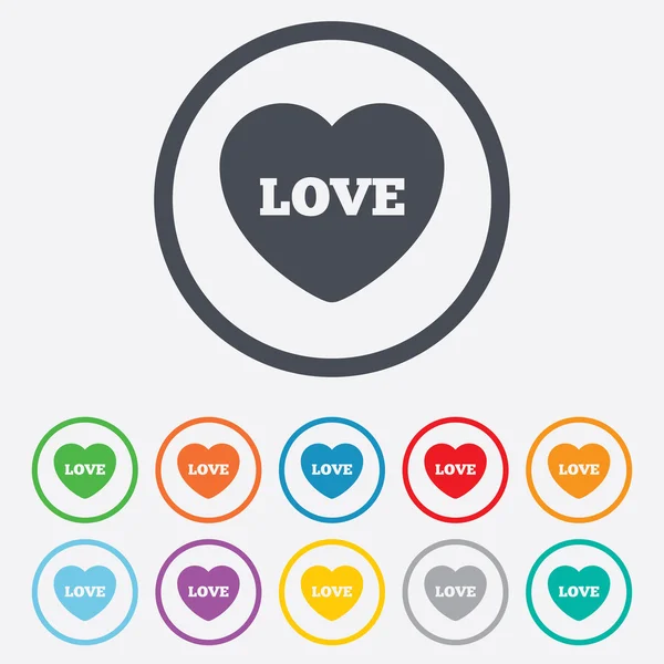 Hjärtat tecken ikon. Love symbol. — Stock vektor