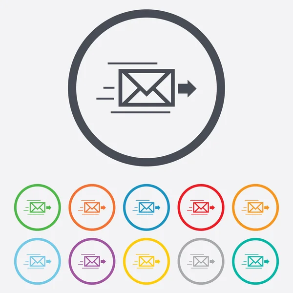 Ikonen e-post leverans. kuvertsymbol. meddelande — Stock vektor