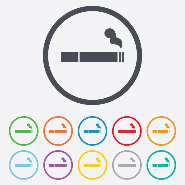 Rookvrije teken pictogram. sigaret symbool. — Stockvector