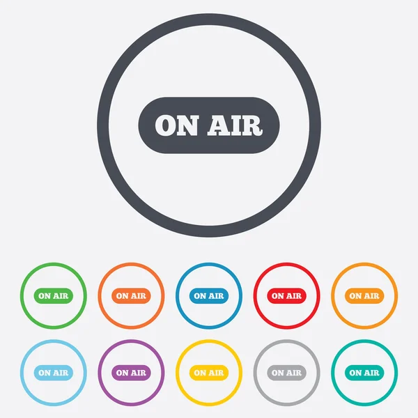 On air sign icon. Live stream symbol. — Stock Vector