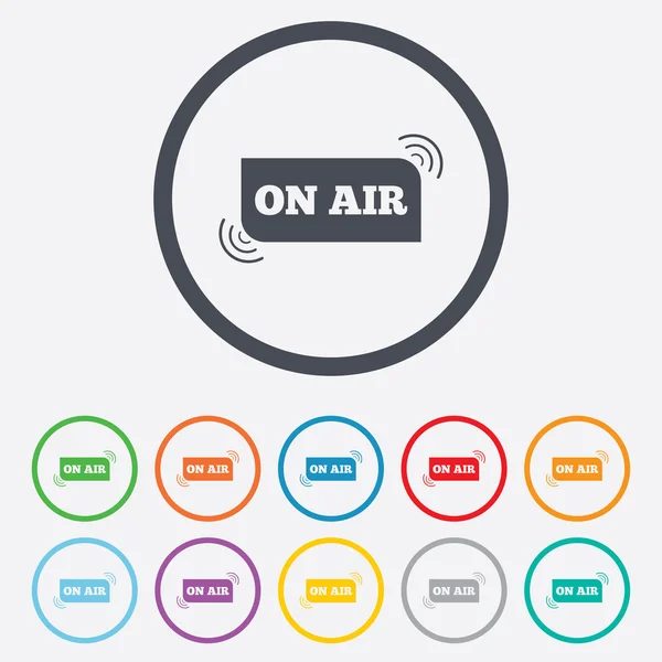 On air sign icon. Live stream symbol. — Stock Vector