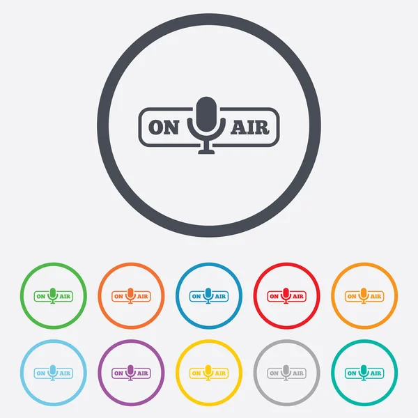 On air sign icon. Live stream symbol. — Stock Vector