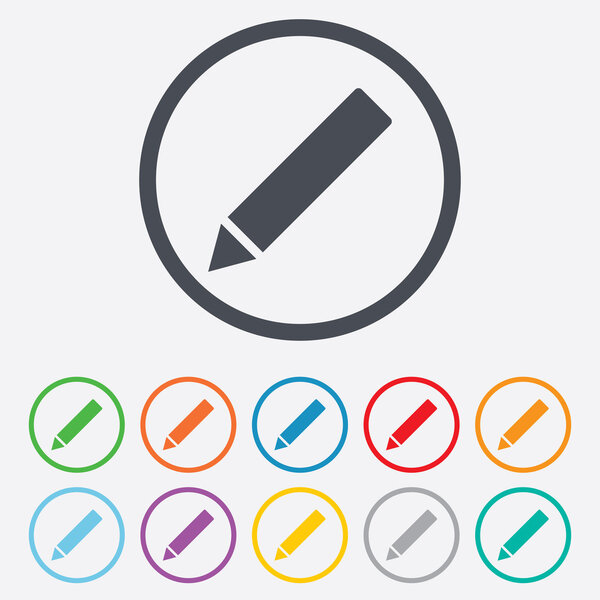 Значок карандаша. Кнопка редактирования контента
.