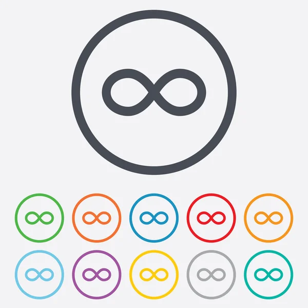 Repeat icon. Loop symbol. Infinity sign. — Stock Vector