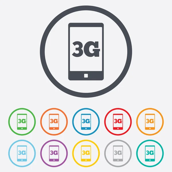 Señal 3G. Tecnología de telecomunicaciones móviles . — Archivo Imágenes Vectoriales