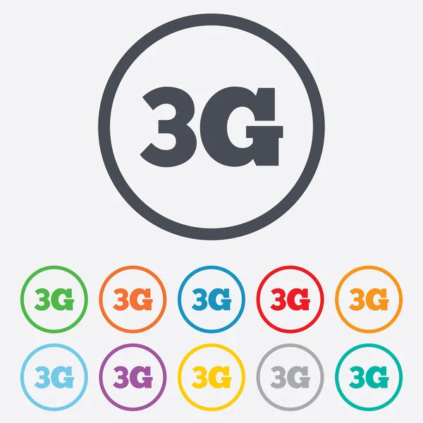 Semn 3G. Tehnologia de telecomunicații mobile . — Vector de stoc