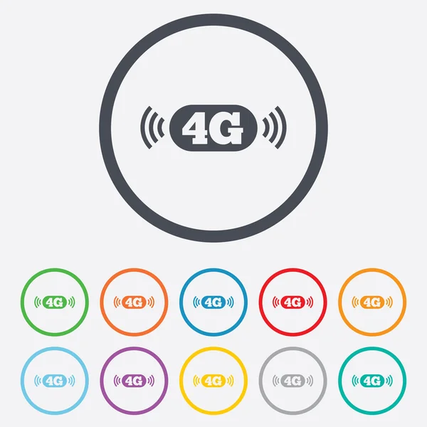 Assinatura 4G. Tecnologia de telecomunicações móveis . — Vetor de Stock