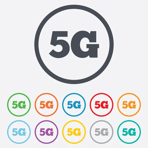 5g işareti. mobil telekomünikasyon teknolojisi. — Stok Vektör