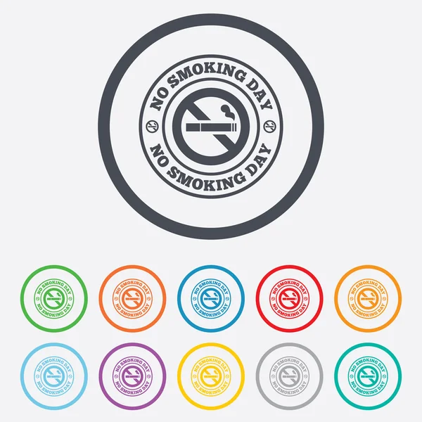 No smoking day sign icon. Quit smoking day. — Stock Vector