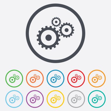 COG ayarları işareti simgesi. Dişli Dişli sembolü.