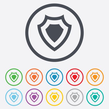 kalkan işareti simgesi. Koruma simgesi.