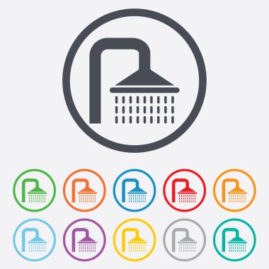 Duş işareti simgesi. sembol douche su damla