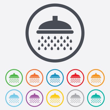 Duş işareti simgesi. sembol douche su damla