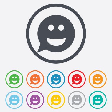 gülümsemek yüz işareti simgesi. gülen yüz simgesi.