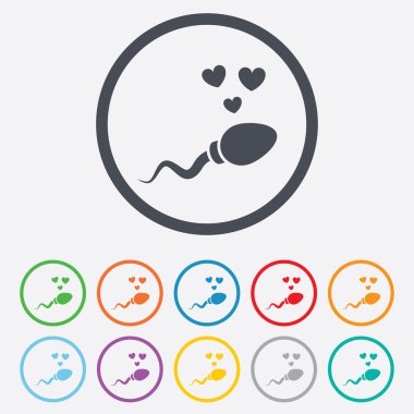 sperm işareti simgesi. Döllenme sembolü.