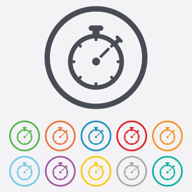 Zamanlayıcı işareti simgesi. Kronometre simgesi.