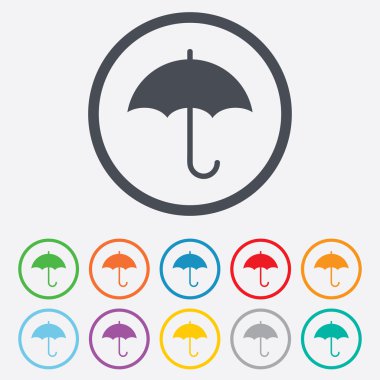 şemsiye işareti simgesi. Yağmur koruması sembolü.