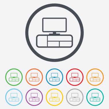 TV tablo işareti simgesi. Modern Mobilya sembolü.