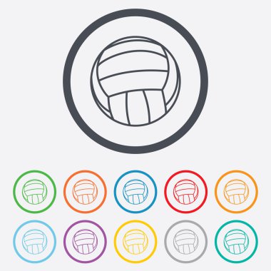 Voleybol işareti simgesi. plaj spor sembolü.