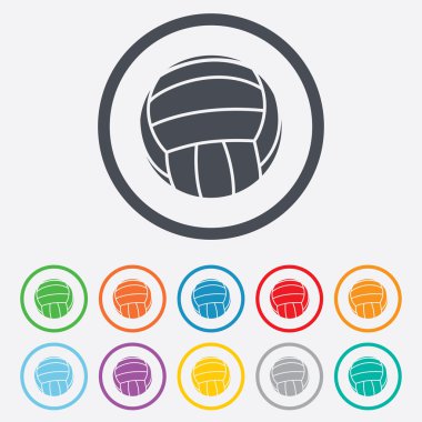 Voleybol işareti simgesi. plaj spor sembolü.