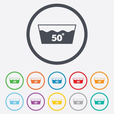 simge yıkayın. makine yıkanabilir 50 derece sembolü