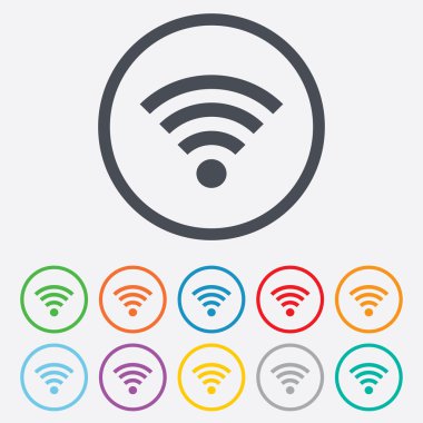 WiFi işareti. kablosuz simgesi. Kablosuz ağ.