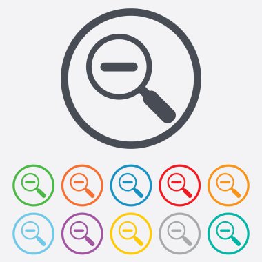 Büyüteç cam işareti simgesi. Yakınlaştırma aracı. Gezinti