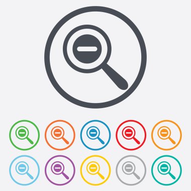 Büyüteç cam işareti simgesi. Yakınlaştırma aracı. Gezinti