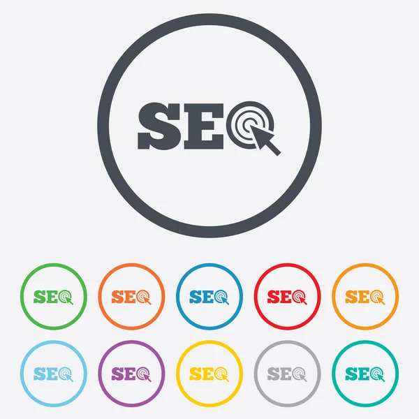 SEO teken pictogram. Search engine optimalisatie symbool. — Stockvector