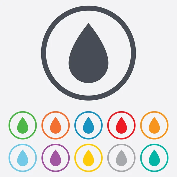 Water drop teken pictogram. scheur symbool. — Stockvector