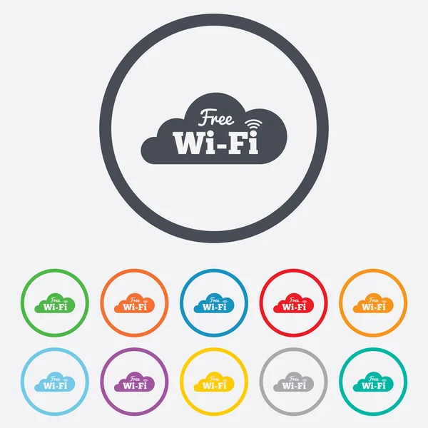 Signo wifi gratuito. Símbolo Wifi. Red inalámbrica . — Vector de stock